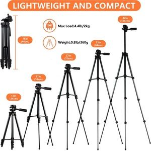 42in Tripod - for phone, camera, GoPro or webcams. Gently used.